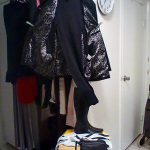 Charcoal Suede Jacket with Italian Boots